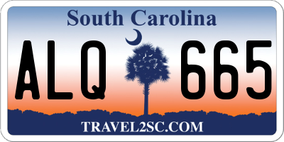 SC license plate ALQ665
