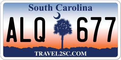 SC license plate ALQ677