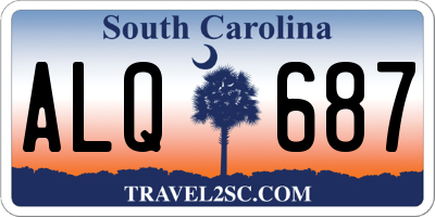 SC license plate ALQ687