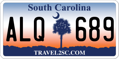 SC license plate ALQ689