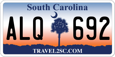 SC license plate ALQ692