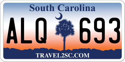SC license plate ALQ693