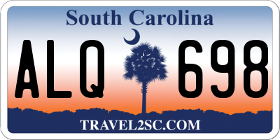 SC license plate ALQ698