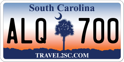 SC license plate ALQ700