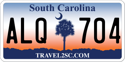 SC license plate ALQ704