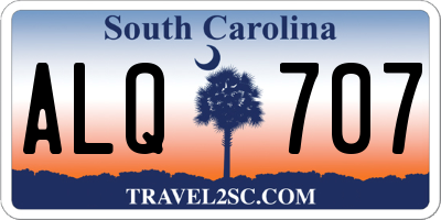SC license plate ALQ707