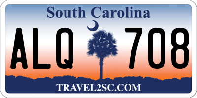 SC license plate ALQ708