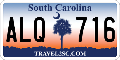 SC license plate ALQ716