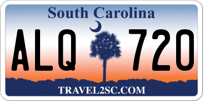 SC license plate ALQ720