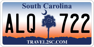 SC license plate ALQ722