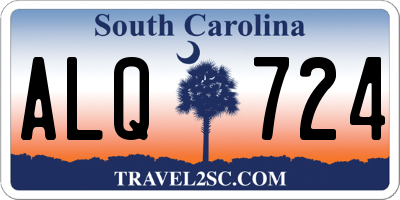 SC license plate ALQ724