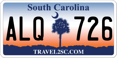 SC license plate ALQ726