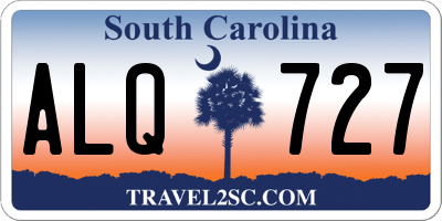 SC license plate ALQ727