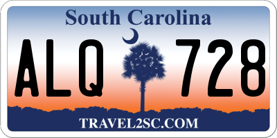 SC license plate ALQ728