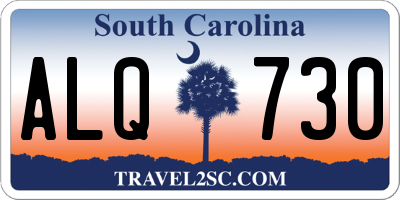 SC license plate ALQ730