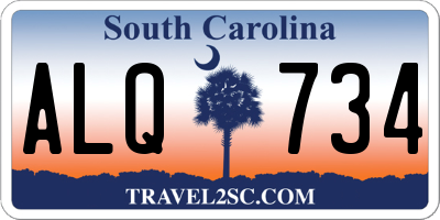 SC license plate ALQ734