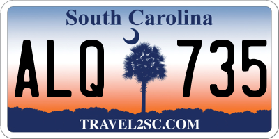 SC license plate ALQ735