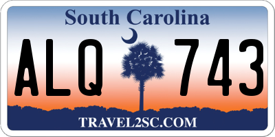 SC license plate ALQ743