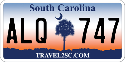 SC license plate ALQ747