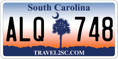 SC license plate ALQ748