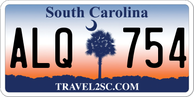 SC license plate ALQ754