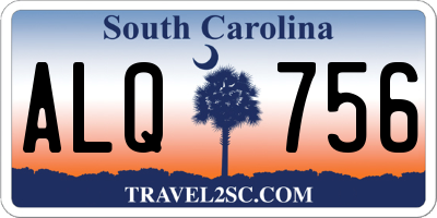 SC license plate ALQ756