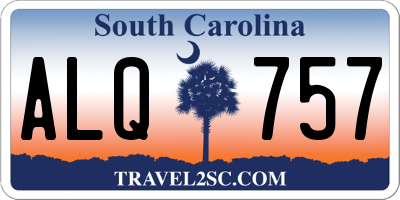 SC license plate ALQ757