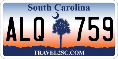 SC license plate ALQ759