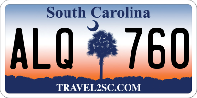 SC license plate ALQ760