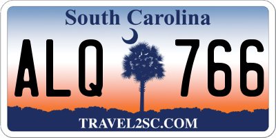 SC license plate ALQ766