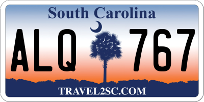 SC license plate ALQ767