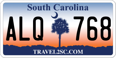 SC license plate ALQ768