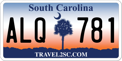 SC license plate ALQ781