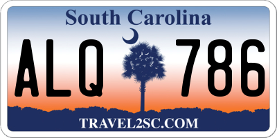 SC license plate ALQ786