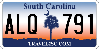 SC license plate ALQ791