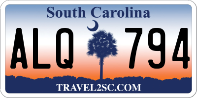 SC license plate ALQ794