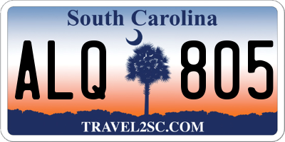 SC license plate ALQ805
