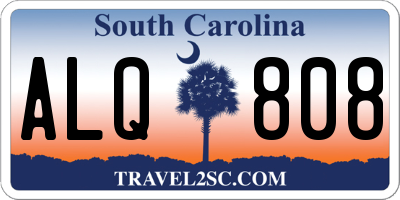 SC license plate ALQ808