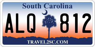 SC license plate ALQ812