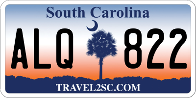 SC license plate ALQ822