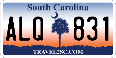 SC license plate ALQ831