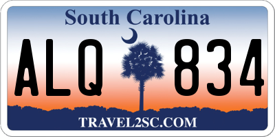 SC license plate ALQ834