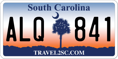 SC license plate ALQ841