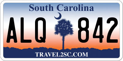 SC license plate ALQ842