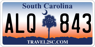 SC license plate ALQ843