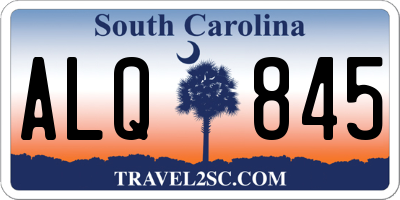 SC license plate ALQ845