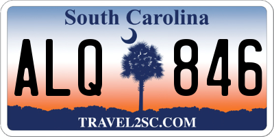 SC license plate ALQ846