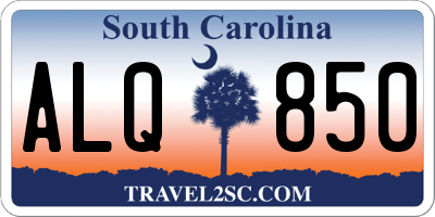 SC license plate ALQ850