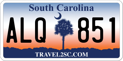 SC license plate ALQ851