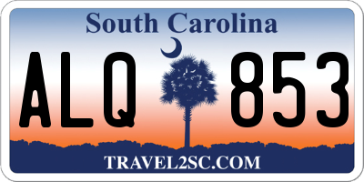 SC license plate ALQ853